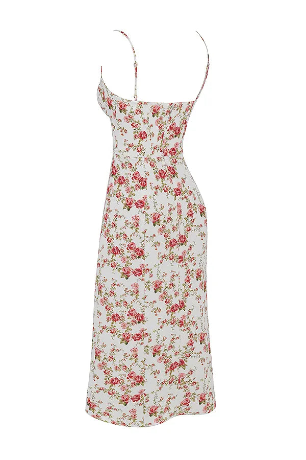 Charlotte Rose Print Corset Midi Sundress