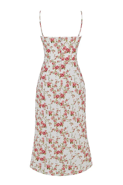 Charlotte Rose Print Corset Midi Sundress