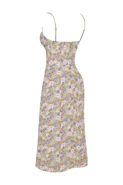 Charlotte Peony Print  Midi Sundress