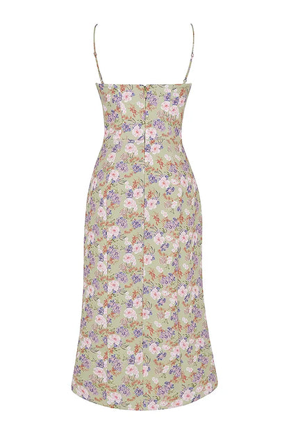 Charlotte Peony Print  Midi Sundress