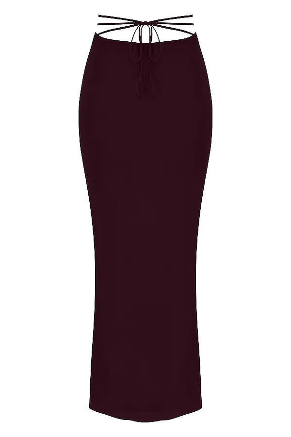 Amalfi Prune Cutout Maxi Skirt