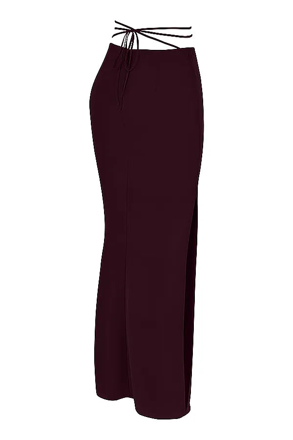 Amalfi Prune Cutout Maxi Skirt