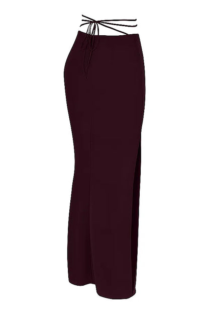 Amalfi Prune Cutout Maxi Skirt