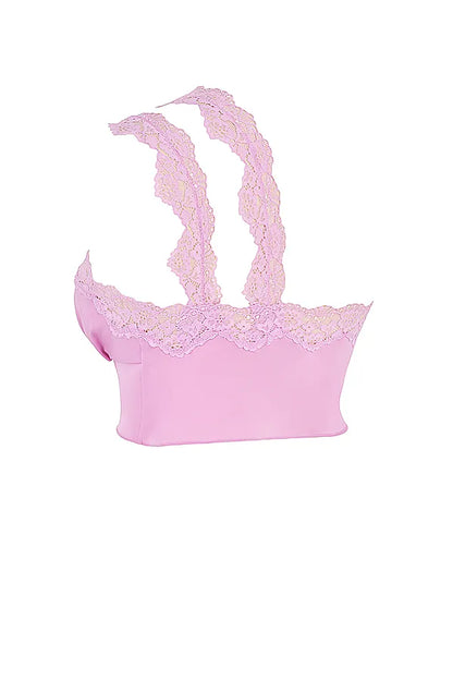Lorena Pink Floaty Cropped Top