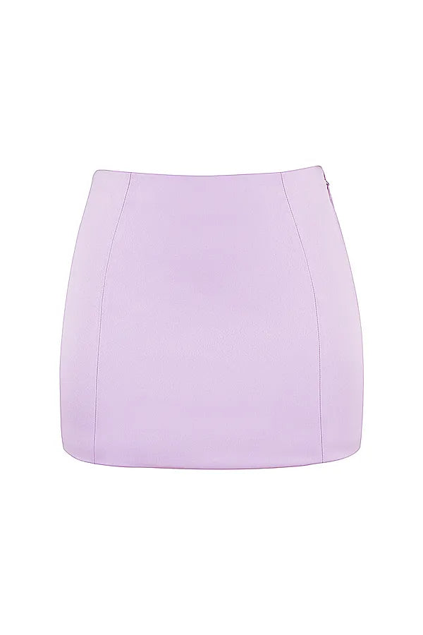 Elodie Orchid Satin Mini Skirt