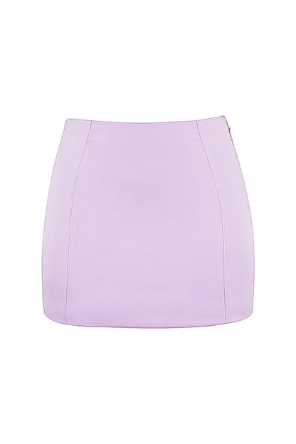 Elodie Orchid Satin Mini Skirt