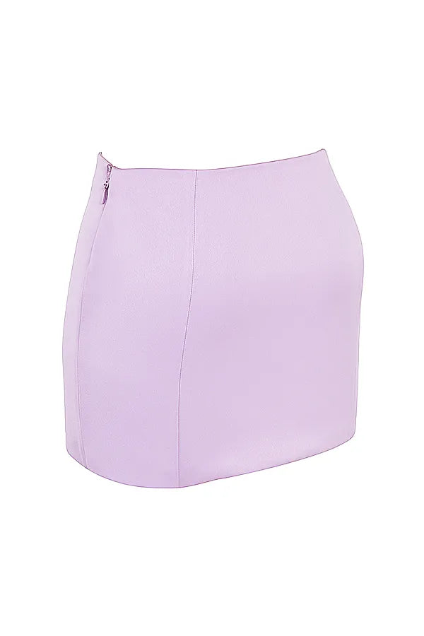 Elodie Orchid Satin Mini Skirt