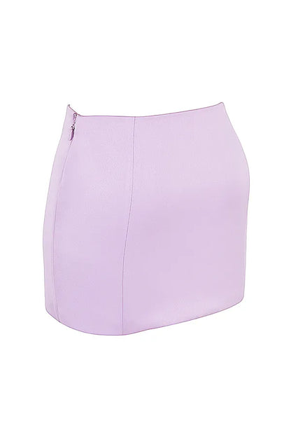 Elodie Orchid Satin Mini Skirt
