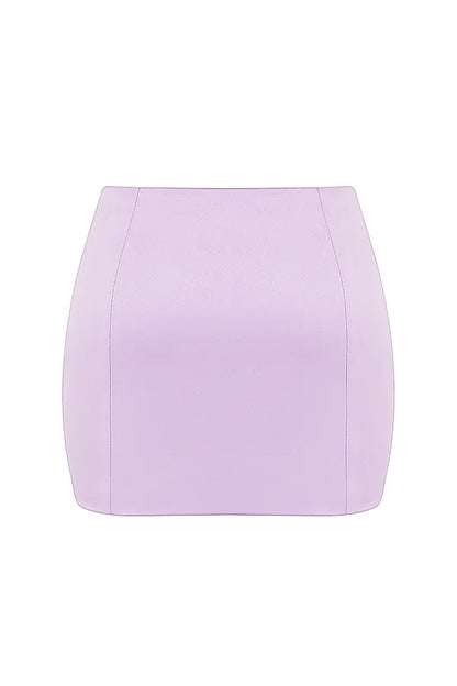 Elodie Orchid Satin Mini Skirt