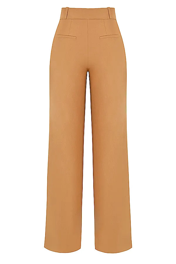 Cameron Caramel Relaxed Tailored Trousers