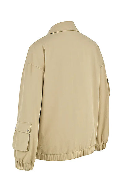 Cami Taupe Oversized Track Jacket