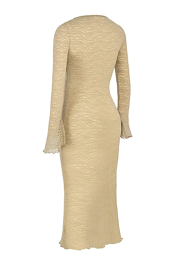 Giovanna Stone Floral Lace Maxi Dress