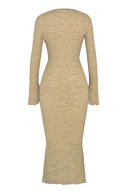 Giovanna Stone Floral Lace Maxi Dress