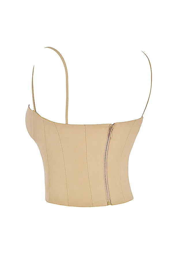 Audette Camel Structured Corset