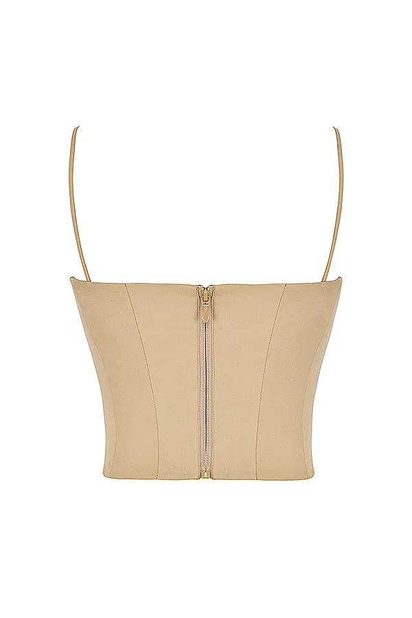 Audette Camel Structured Corset
