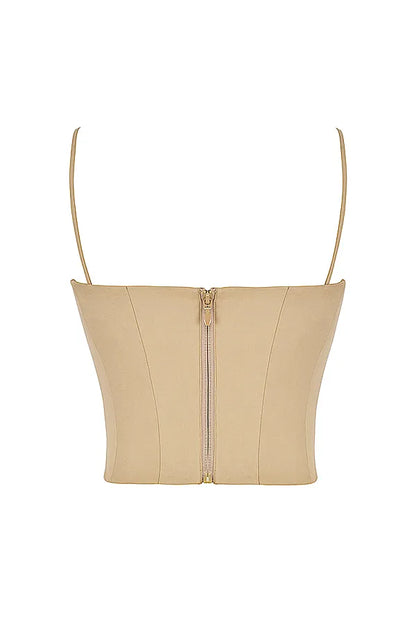 Audette Camel Structured Corset