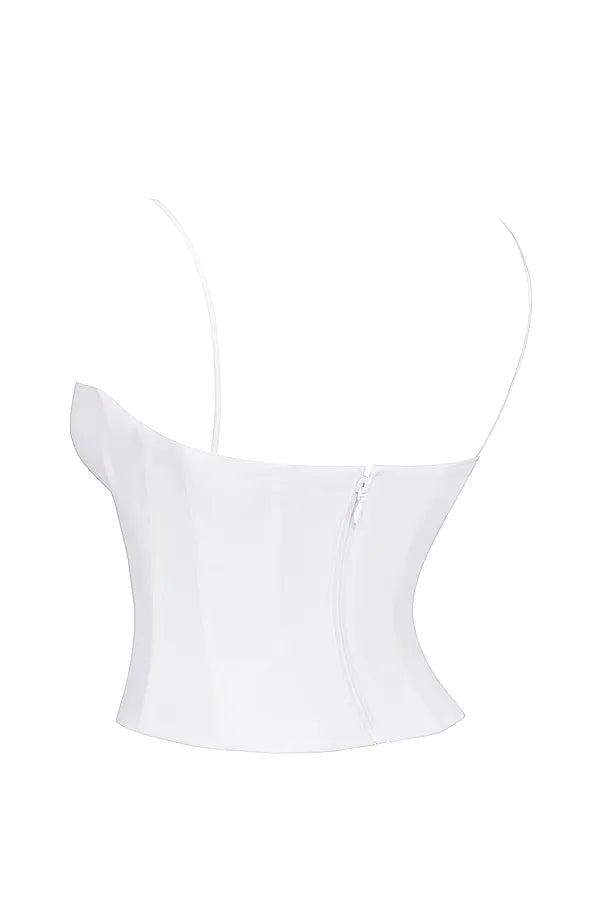 Audette White Structured Corset