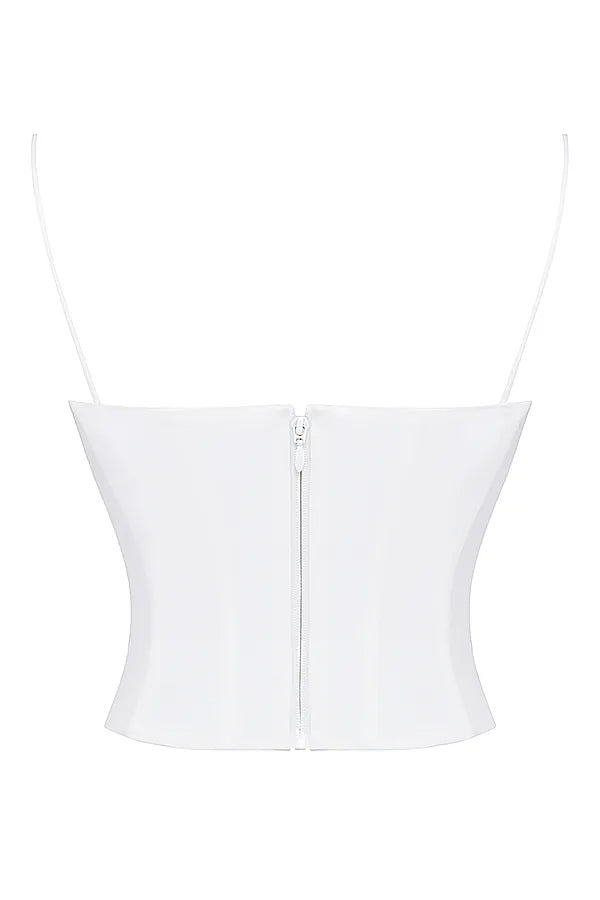 Audette White Structured Corset