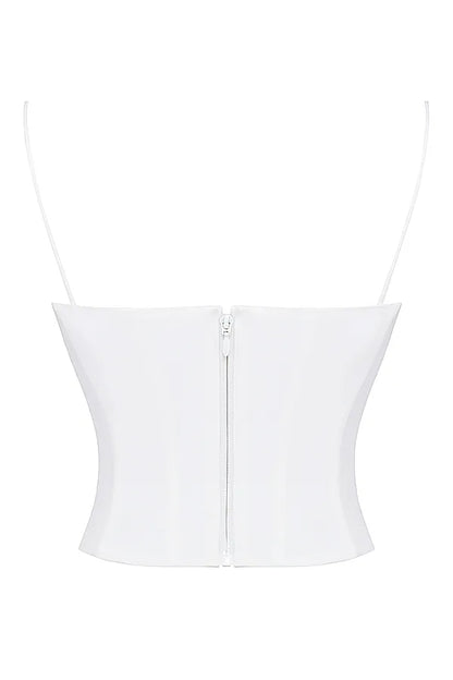 Audette White Structured Corset