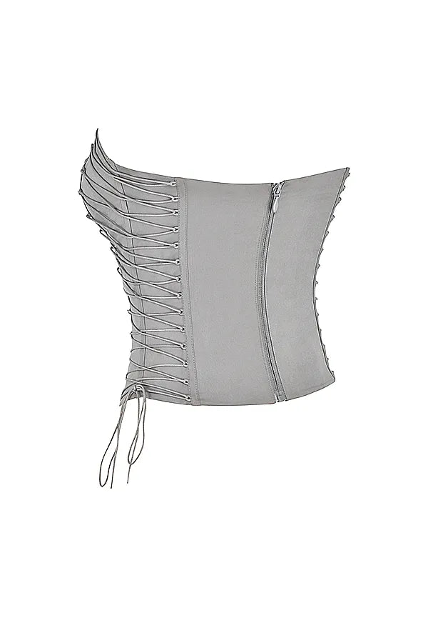 Mirabelle Smoke Lace Up Corset