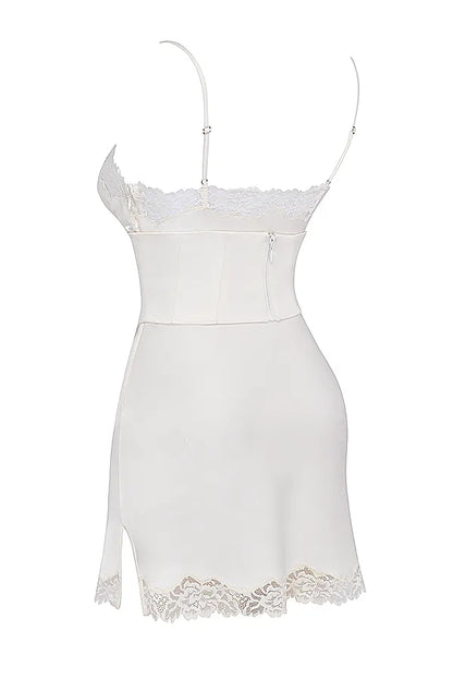 Soraya Ivory Satin Slip Dress