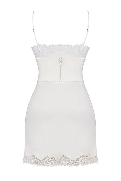 Soraya Ivory Satin Slip Dress