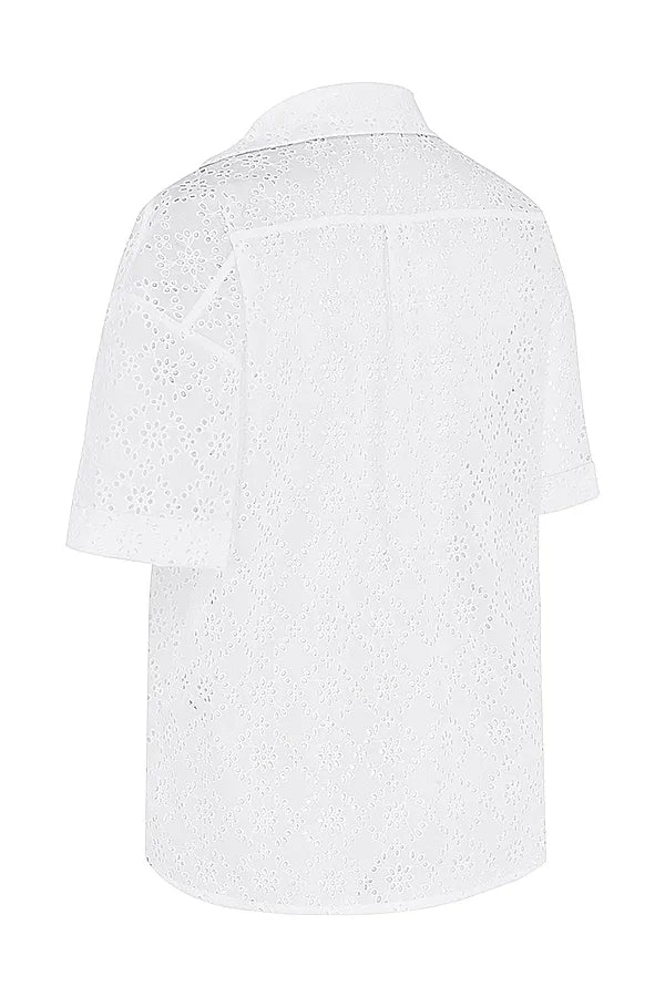 Carrie White Broderie Anglaise Shirt