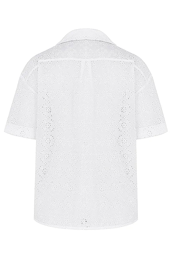 Carrie White Broderie Anglaise Shirt