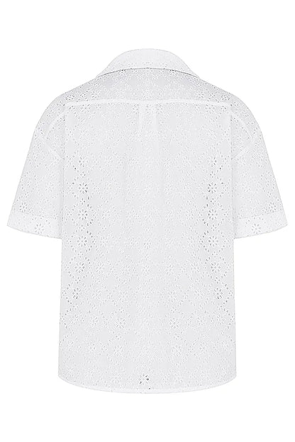 Carrie White Broderie Anglaise Shirt
