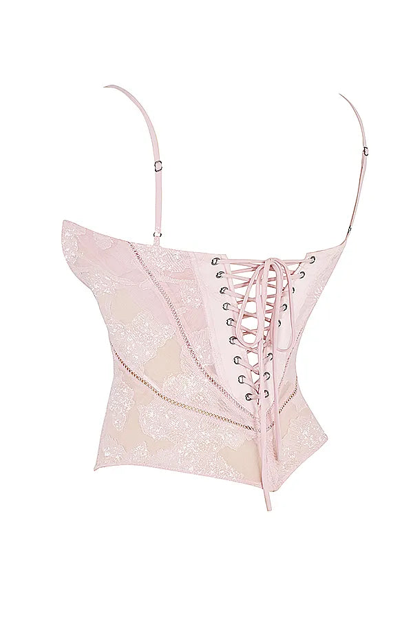Lisette Pink Floral Lace Camisole