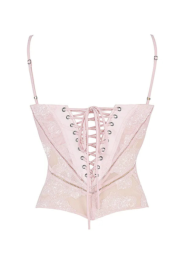 Lisette Pink Floral Lace Camisole