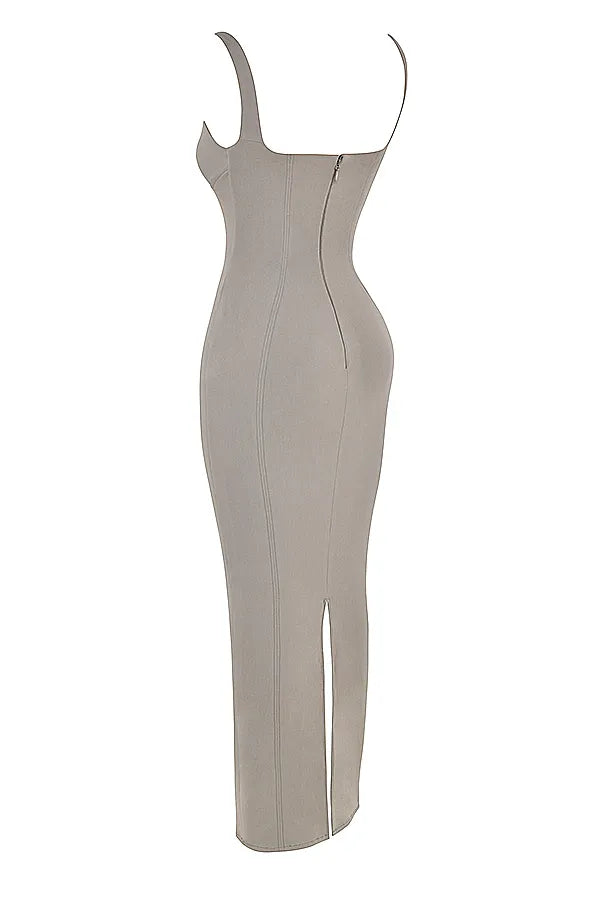 Rea Smoke Bodycon Maxi Dress