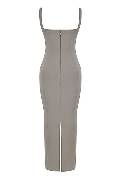 Rea Smoke Bodycon Maxi Dress