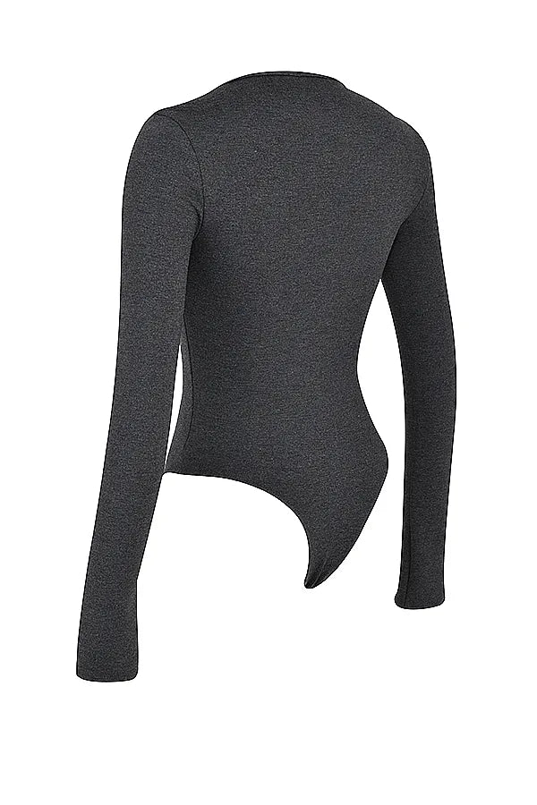 Marianna Charcoal Loungewear Bodysuit