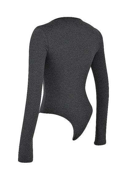 Marianna Charcoal Loungewear Bodysuit