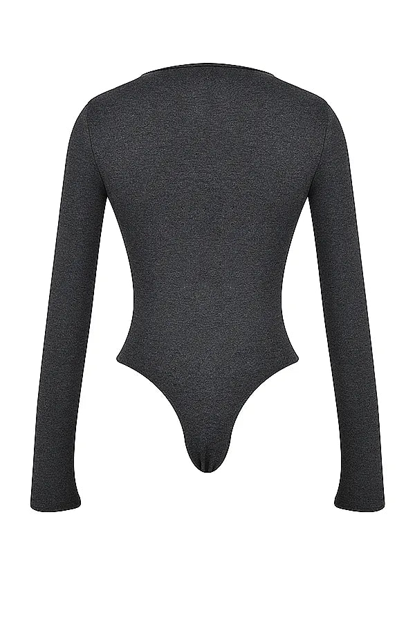 Marianna Charcoal Loungewear Bodysuit