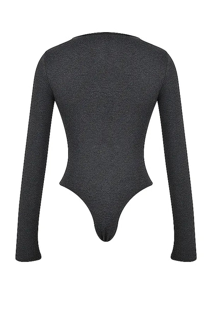Marianna Charcoal Loungewear Bodysuit