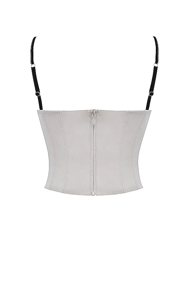 Luette Beige Satin Underwired Corset