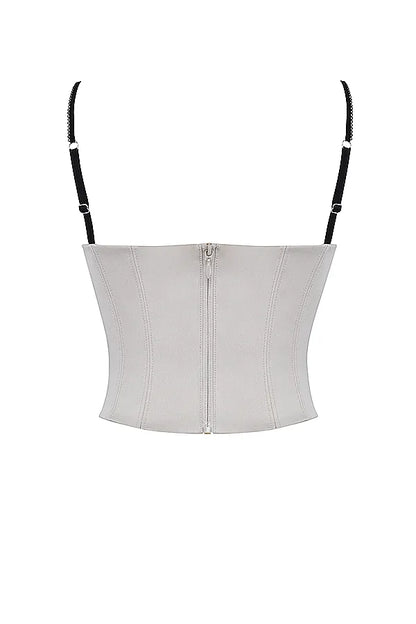 Luette Beige Satin Underwired Corset
