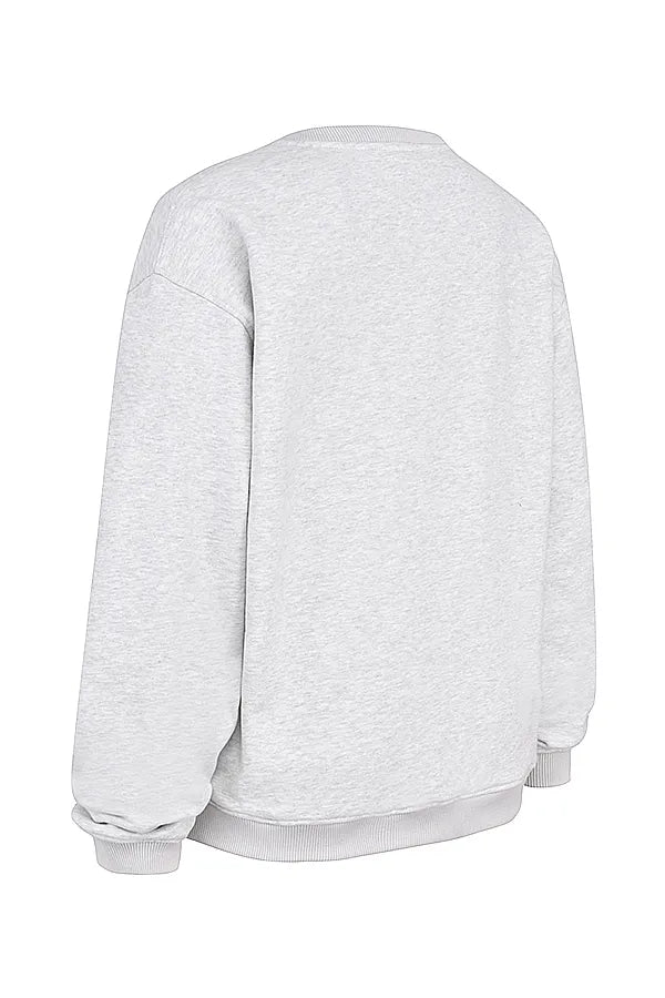 Haze Light Grey Marl Crew Neck Sweatshirt