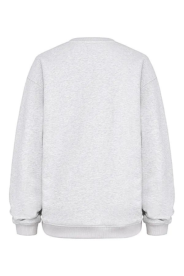 Haze Light Grey Marl Crew Neck Sweatshirt