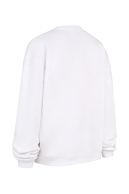 Haze White Crew Neck Sweatshirt