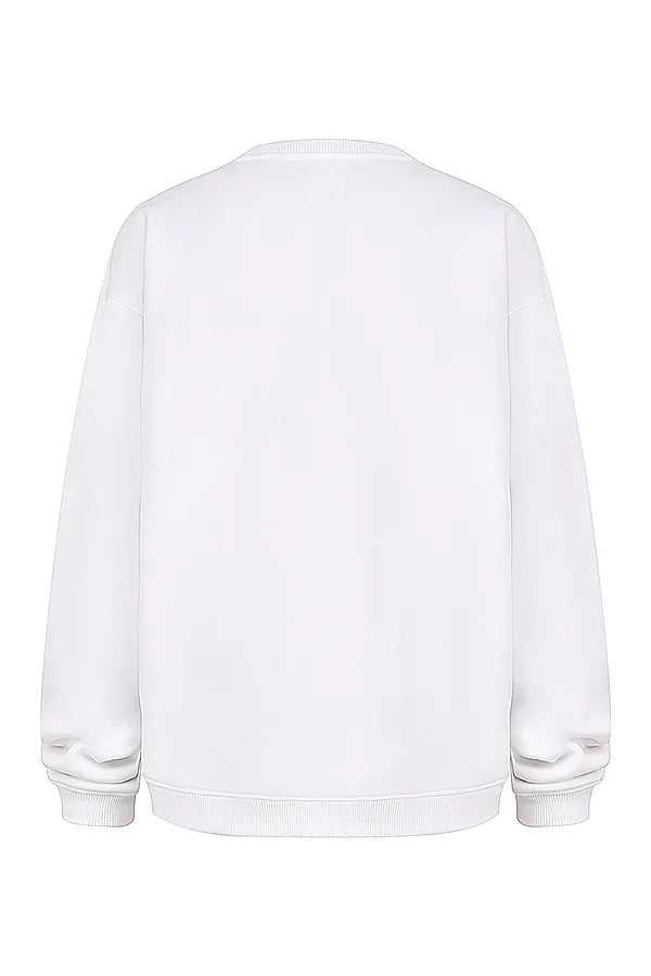 Haze White Crew Neck Sweatshirt