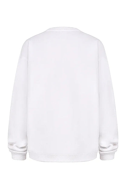 Haze White Crew Neck Sweatshirt