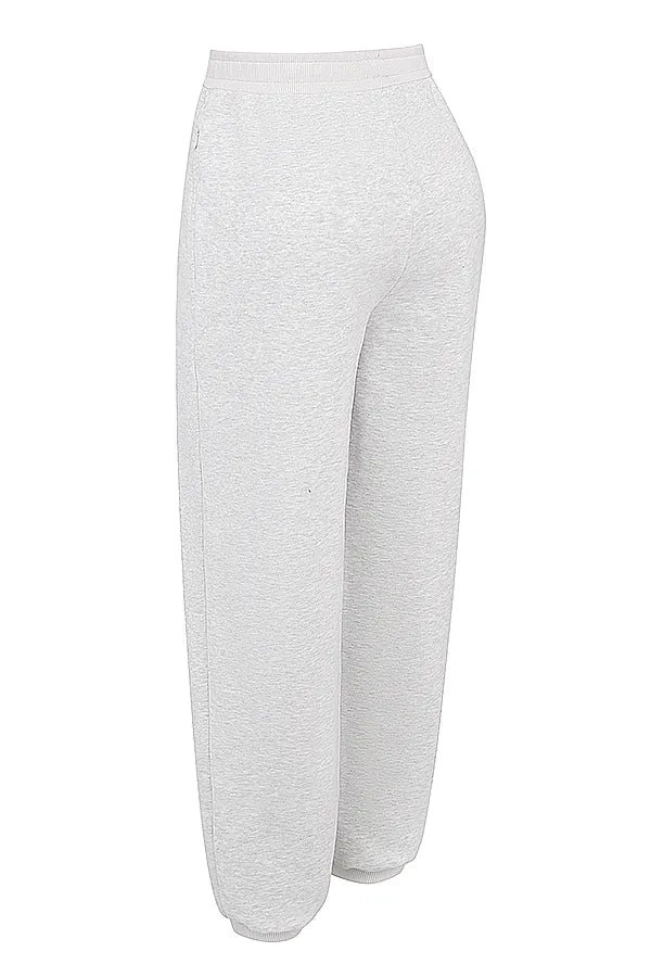 Coast Light Grey Marl Fleece Back Jogging Trousers
