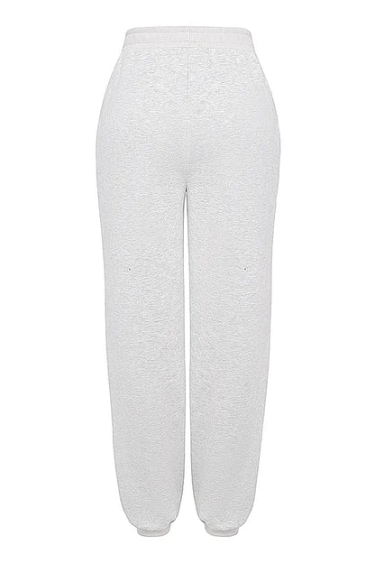 Coast Light Grey Marl Fleece Back Jogging Trousers