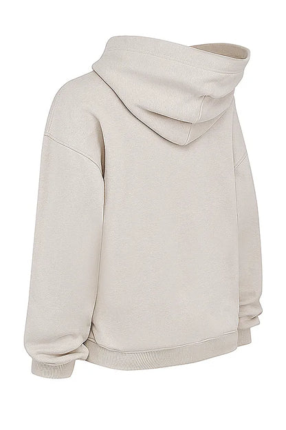 Mirage Cloud Cotton Fleece-Back Zip Through Hoodie