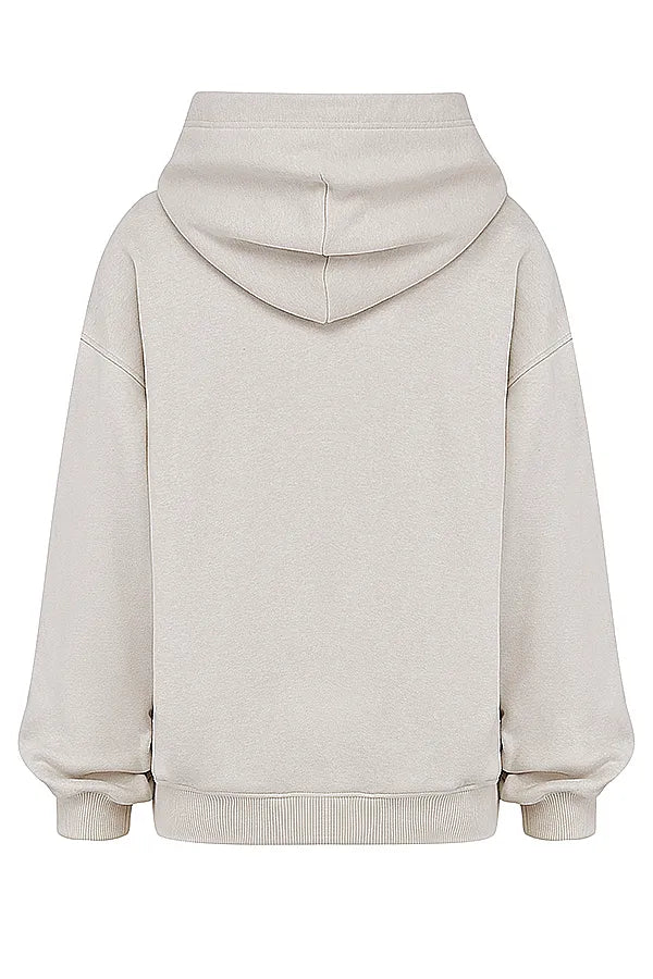 Mirage Cloud Cotton Fleece-Back Zip Through Hoodie