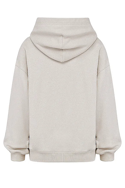 Mirage Cloud Cotton Fleece-Back Zip Through Hoodie