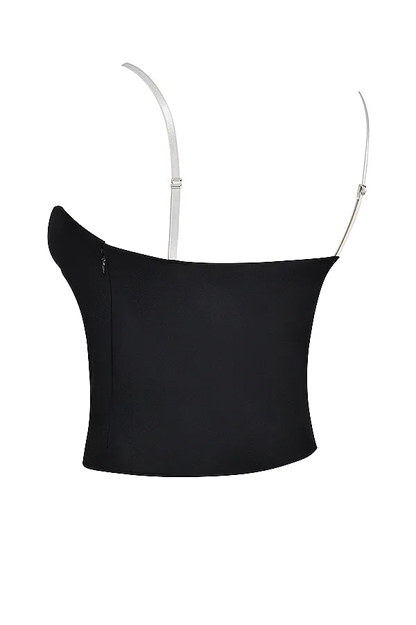 Eli Black & Off White Underwired Top